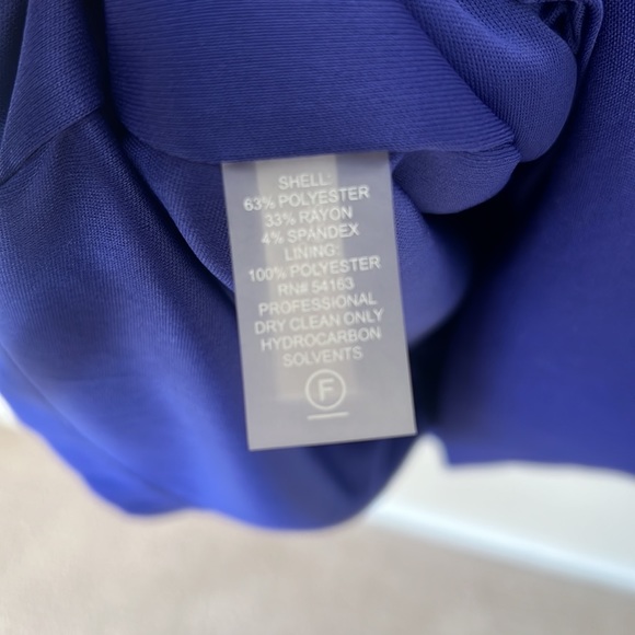 Calvin Klein Womens shift sheath dress zip up back knee length ruched blue nwot - Picture 10 of 10